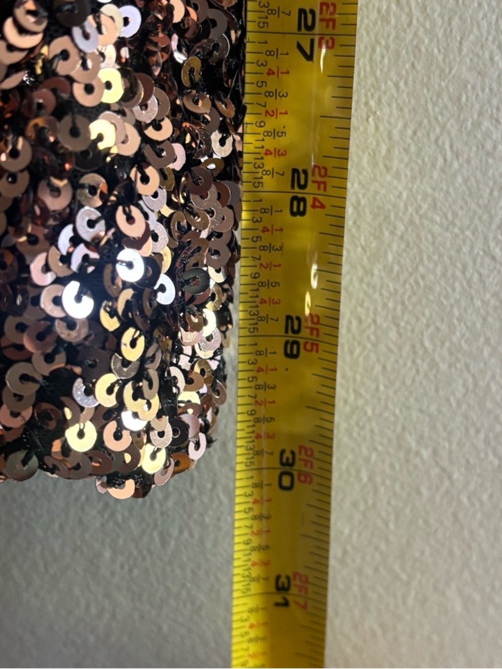 B. Smart Burgundy to Rose Gold Sequin Midi Dress - Picture 3 of 4